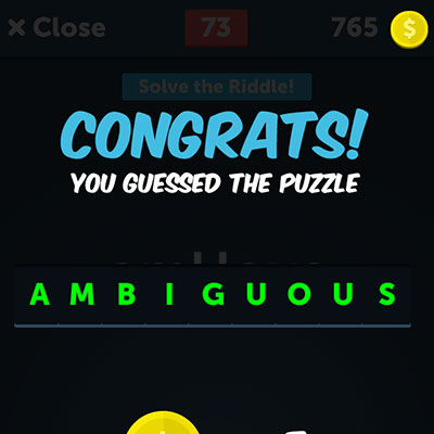  Ambiguous 
